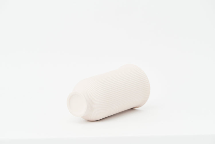 Pullen and Co Home Decor Hayley - Ribbed Blush Vase (7641530138795)