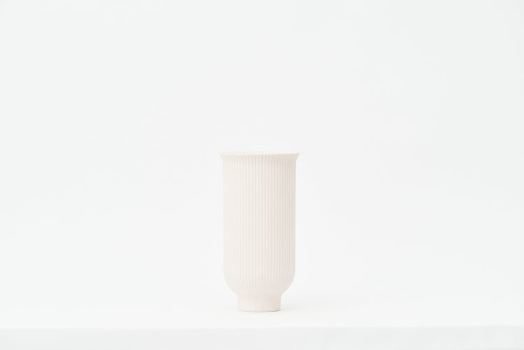 Pullen and Co Home Decor Hayley - Ribbed Blush Vase (7641530138795)
