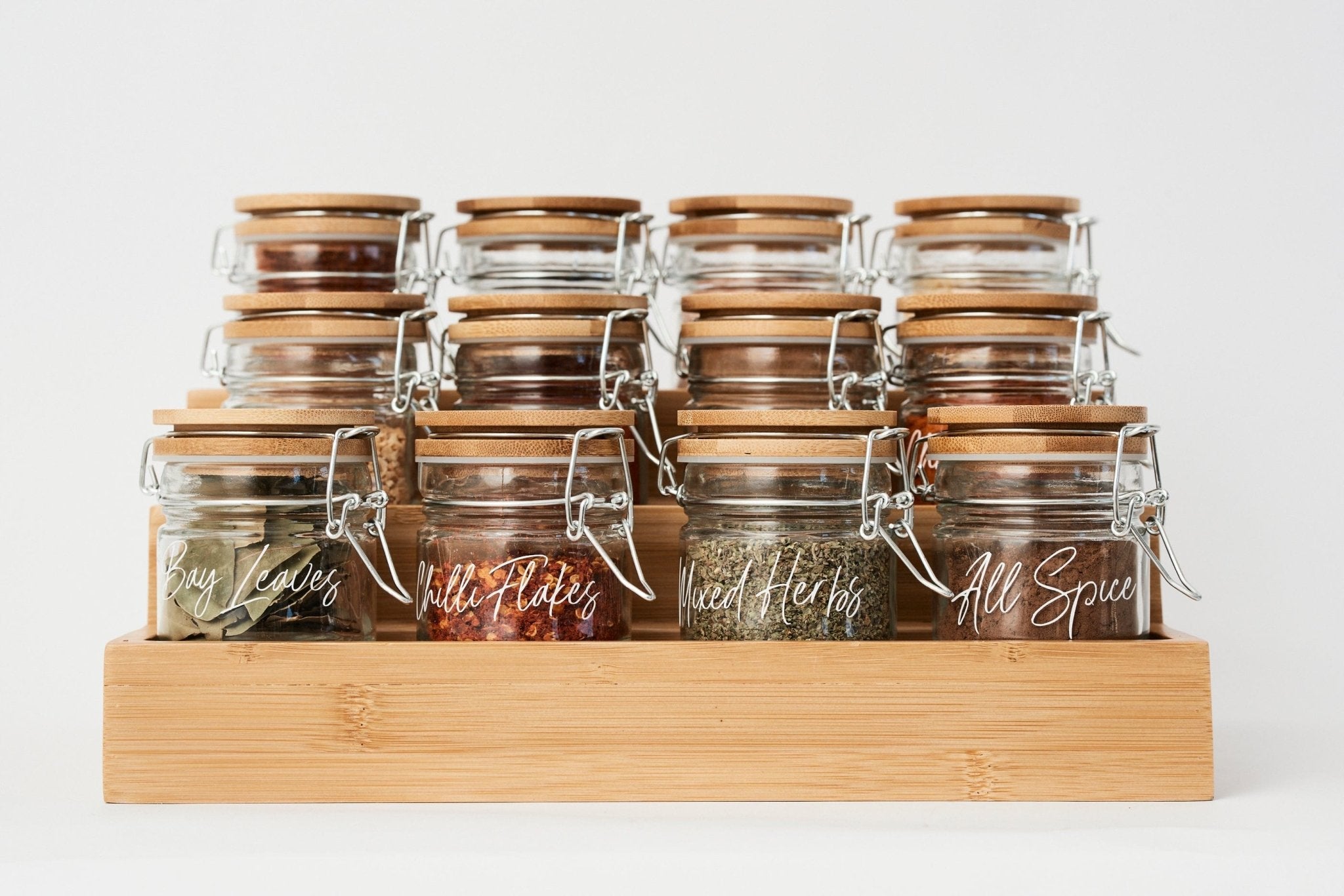12 - Piece Spice Clip Jar Set (FREE LABELS) | Kitchen & Homeware Australia | Pullen and Co