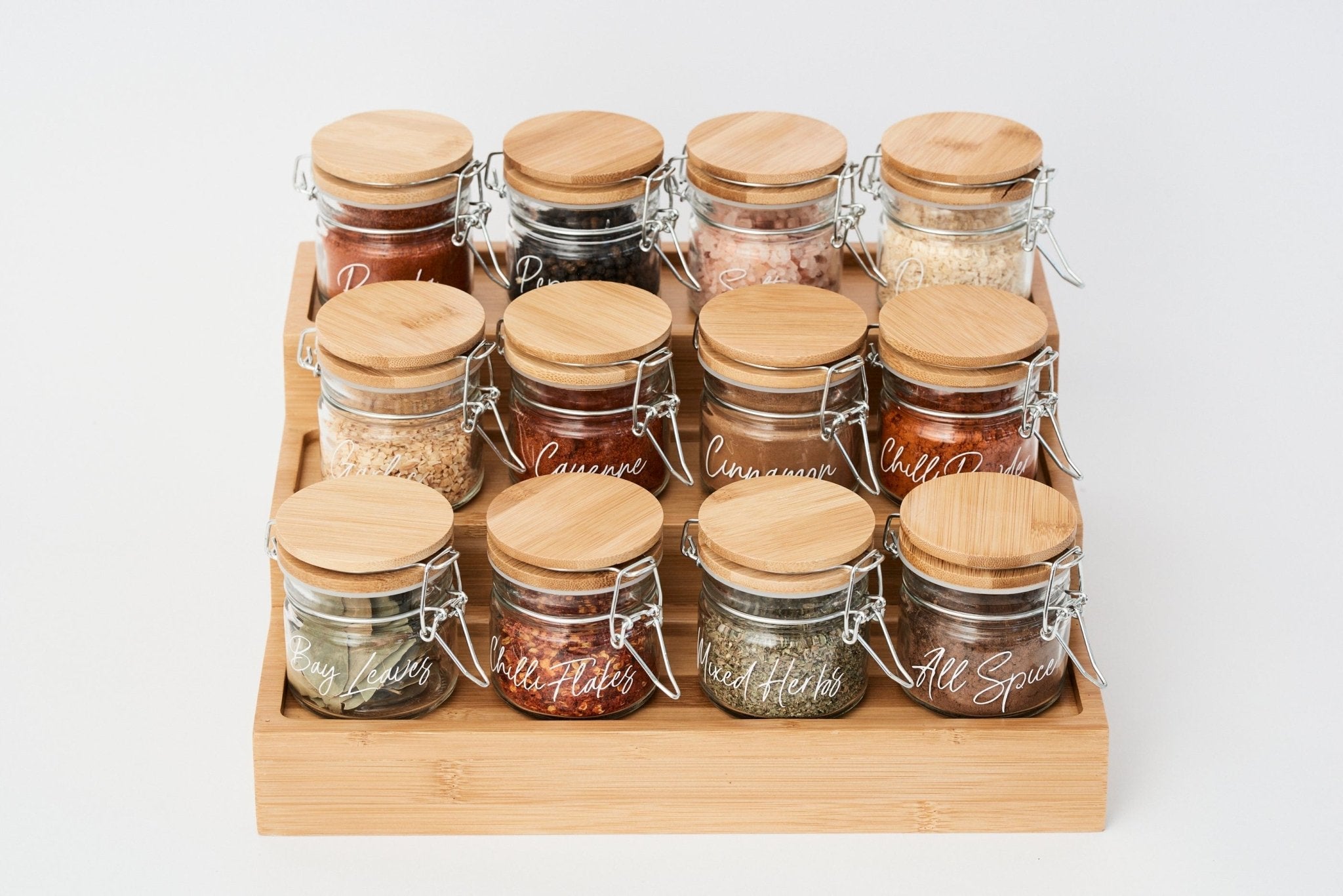12 - Piece Spice Clip Jar Set (FREE LABELS) | Kitchen & Homeware Australia | Pullen and Co