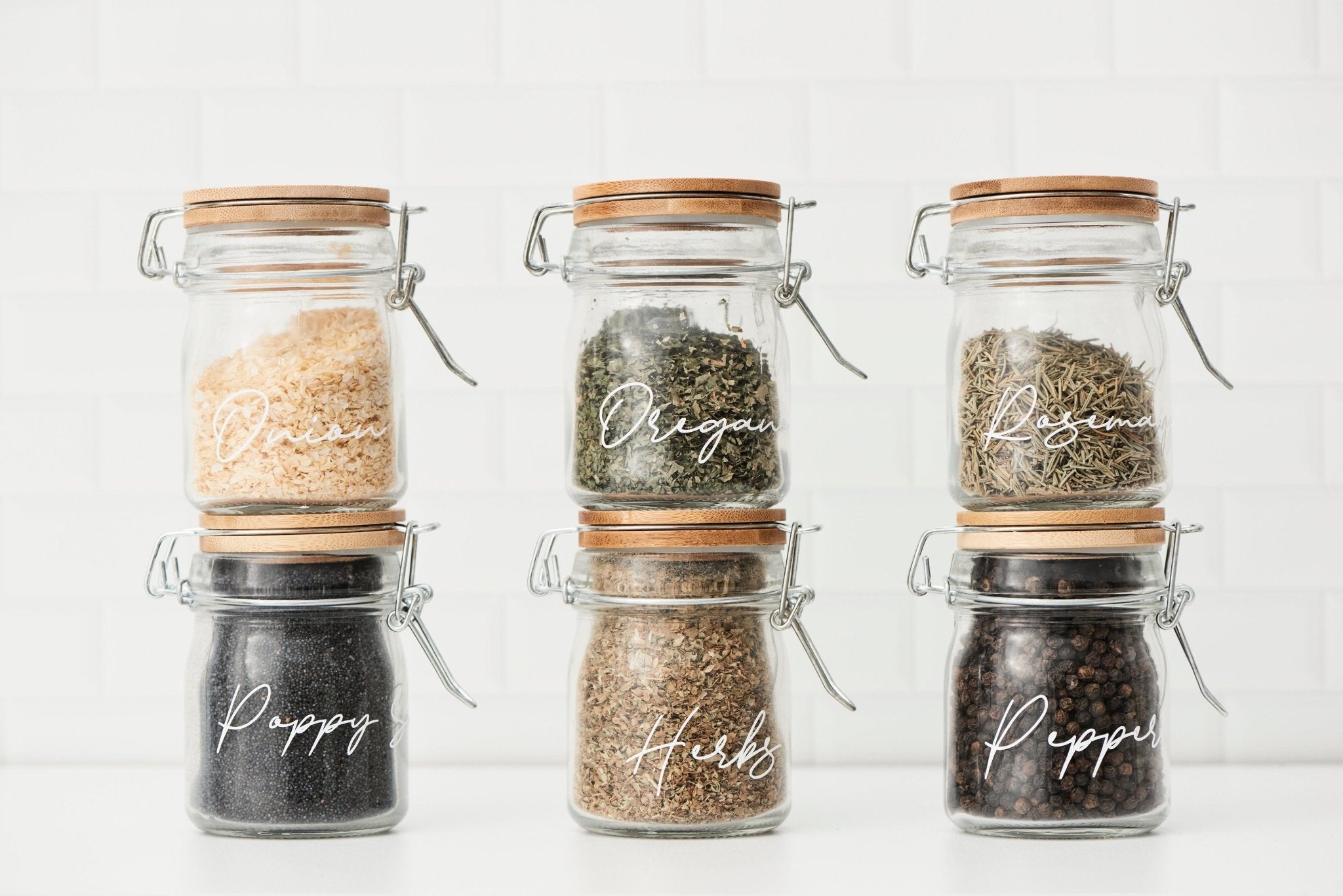 150 ml Spice Clip Jar Set 6 - Piece Set | Kitchen & Homeware Australia | Pullen and Co