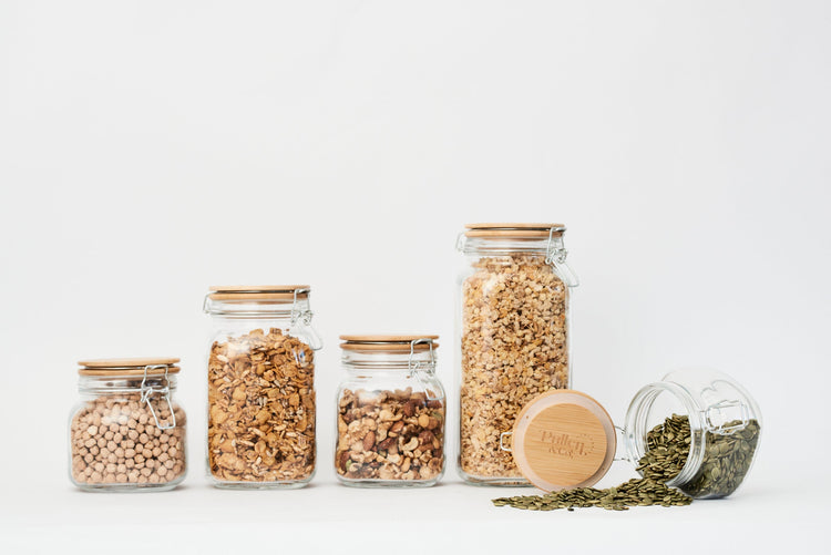 Pullen and Co 5-Piece Glass Clip Jars (FREE LABELS) (6194083594411)