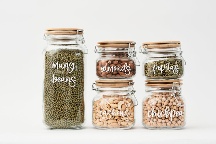 Pullen and Co 5-Piece Glass Clip Jars (FREE LABELS) (6194083594411)