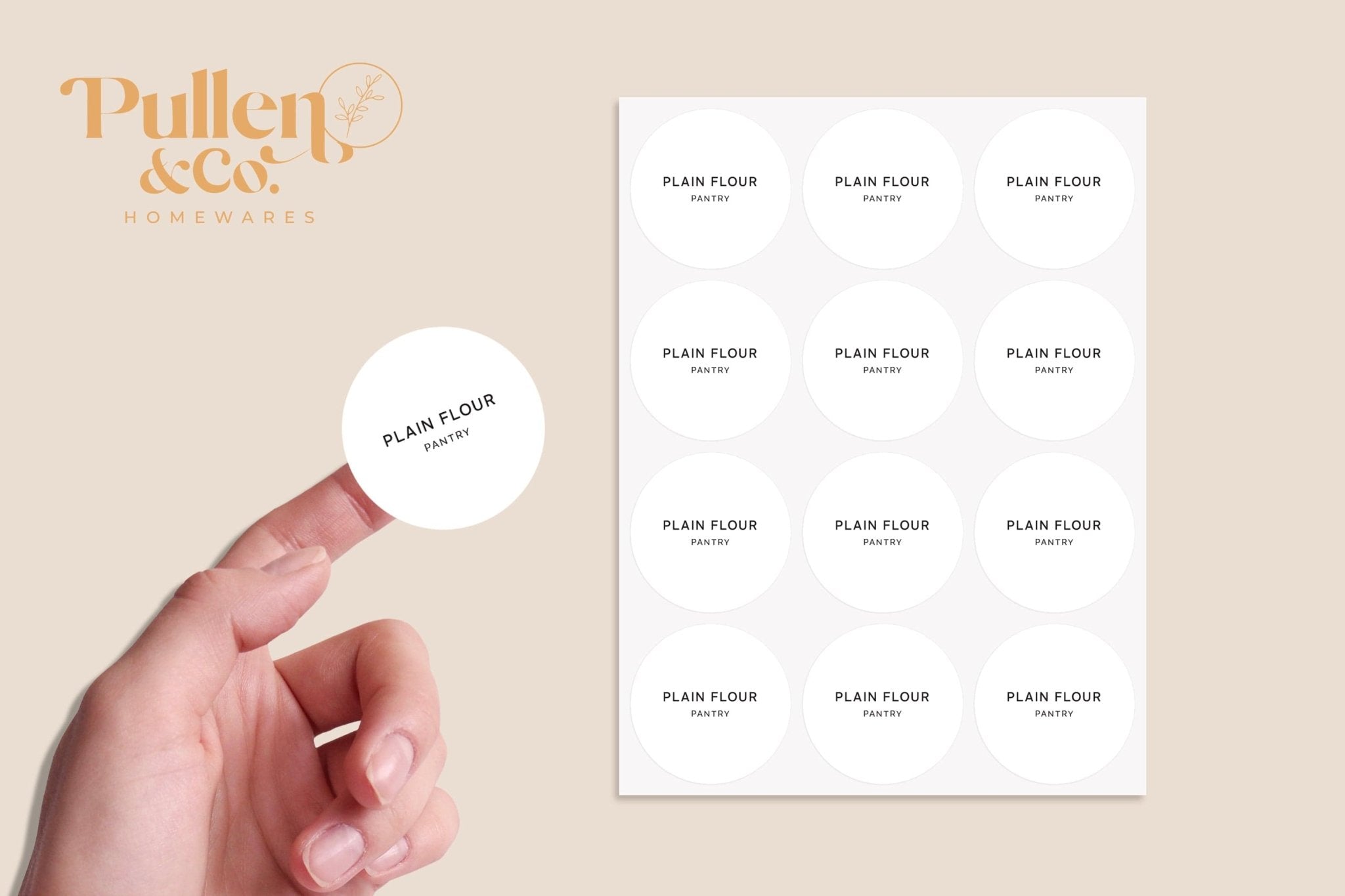 Round Sticker Labels (Custom) | Kitchen & Homeware Australia | Pullen and Co