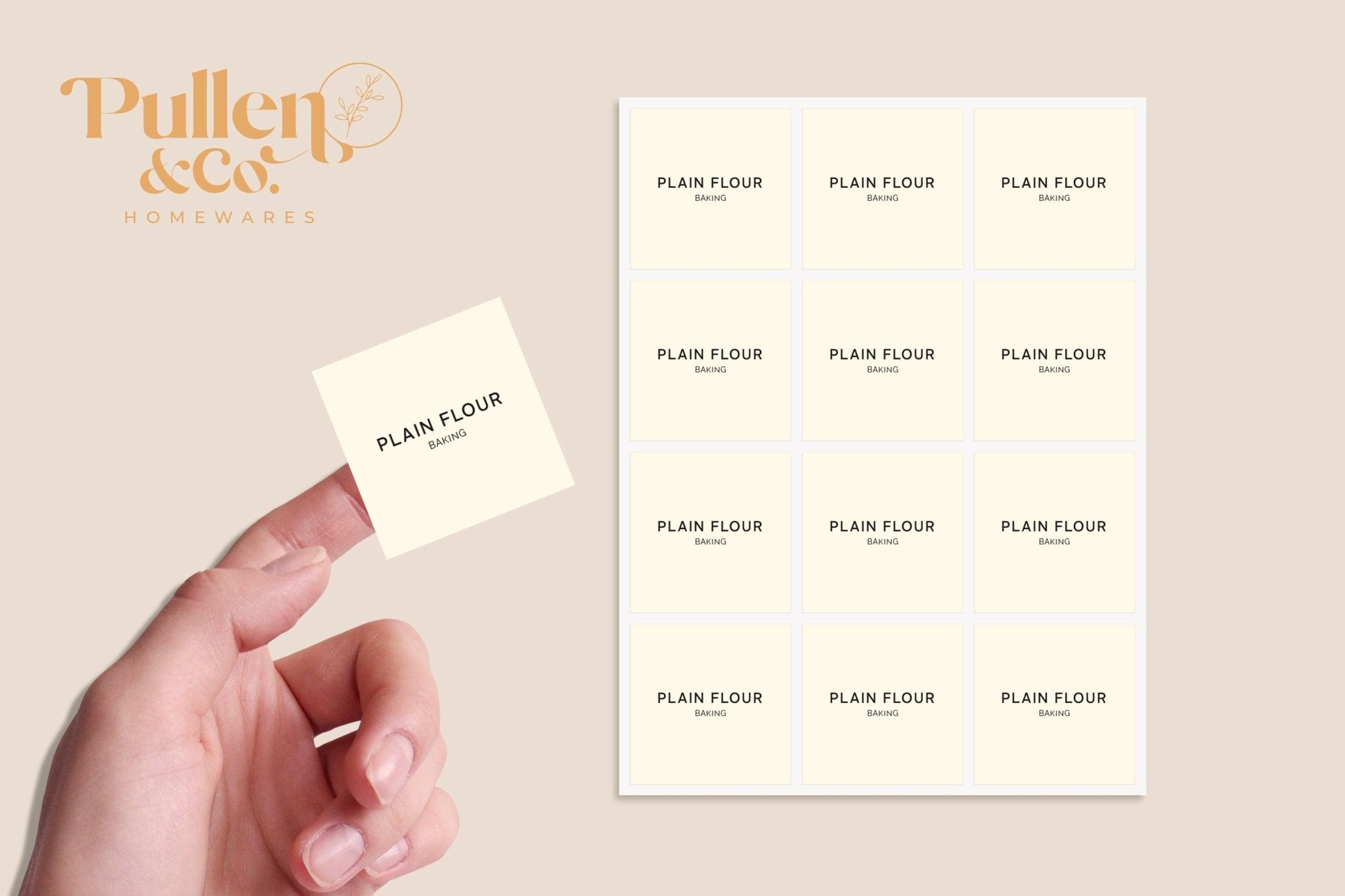 Square Sticker Labels (Custom) | Kitchen & Homeware Australia | Pullen and Co