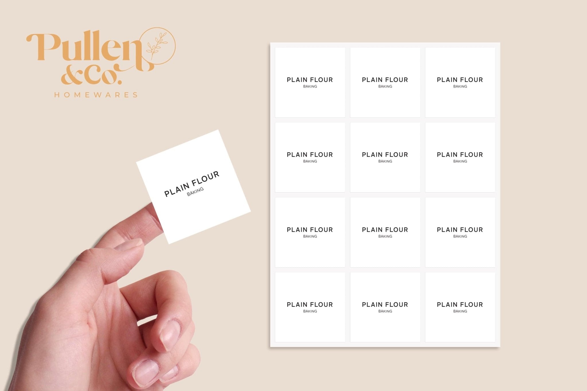 Square Sticker Labels (Custom) | Kitchen & Homeware Australia | Pullen and Co