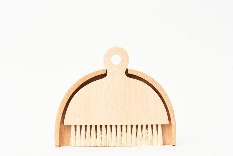 Pullen and Co Household Cleaning Supplies Table birchwood brush and dustpan (7347397296299)