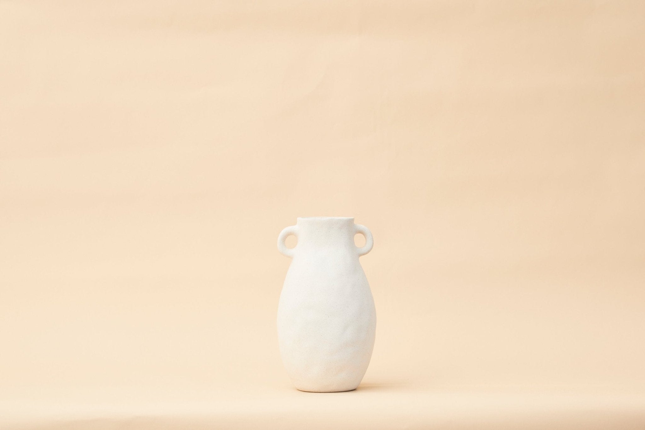 Magnolia - Organic White Sand Vase | Kitchen & Homeware Australia | Pullen and Co