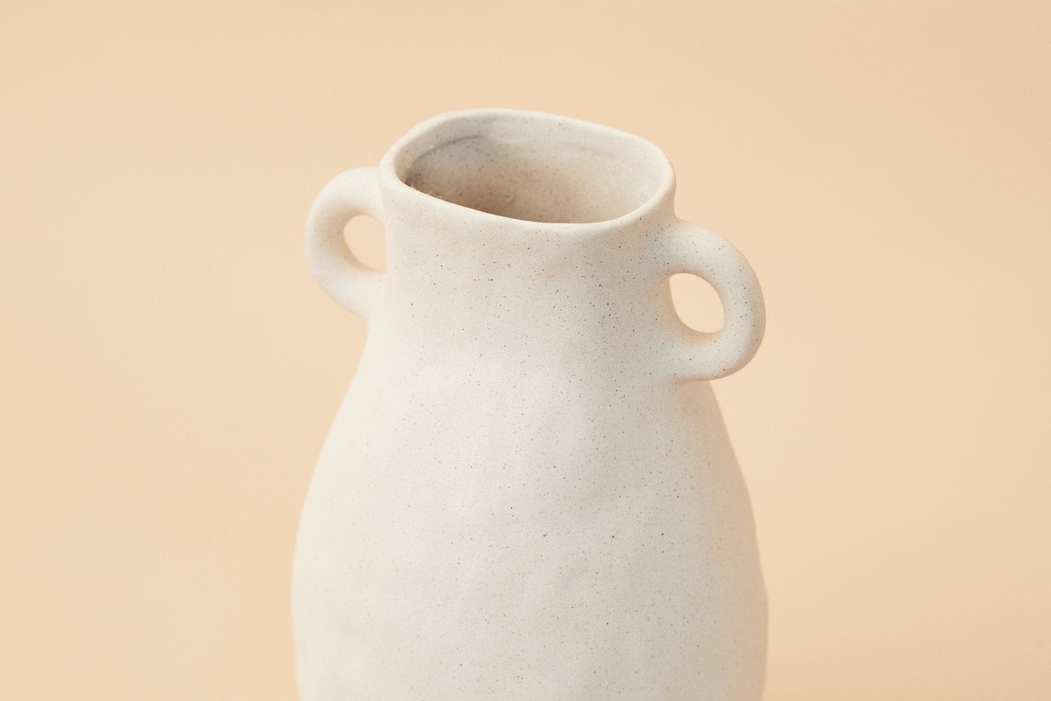 Magnolia - Organic White Sand Vase | Kitchen & Homeware Australia | Pullen and Co