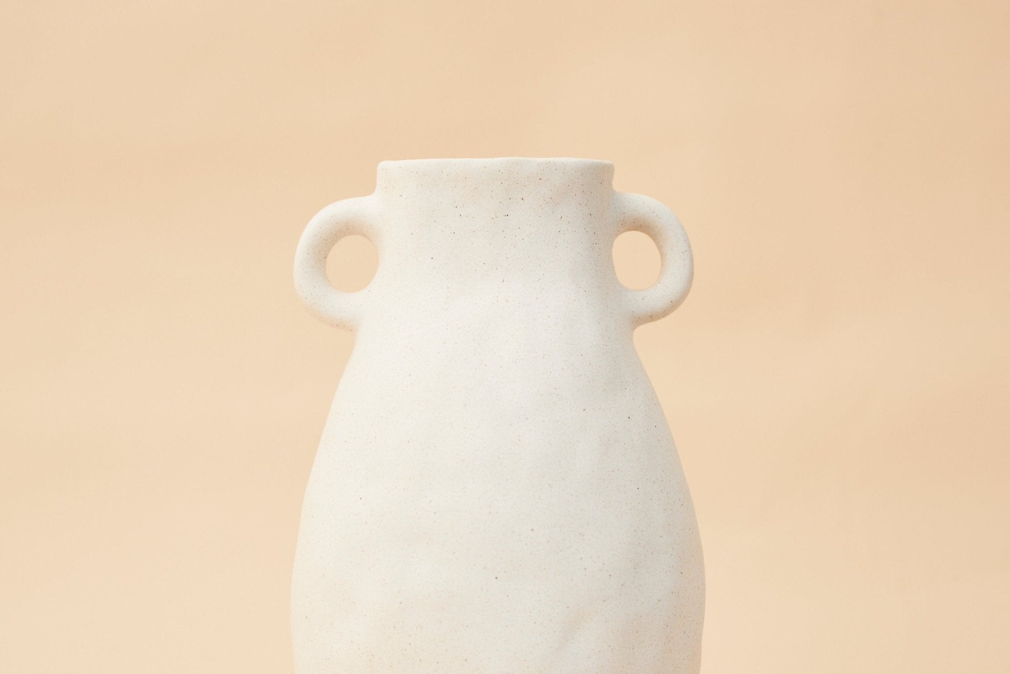 Magnolia - Organic White Sand Vase | Kitchen & Homeware Australia | Pullen and Co