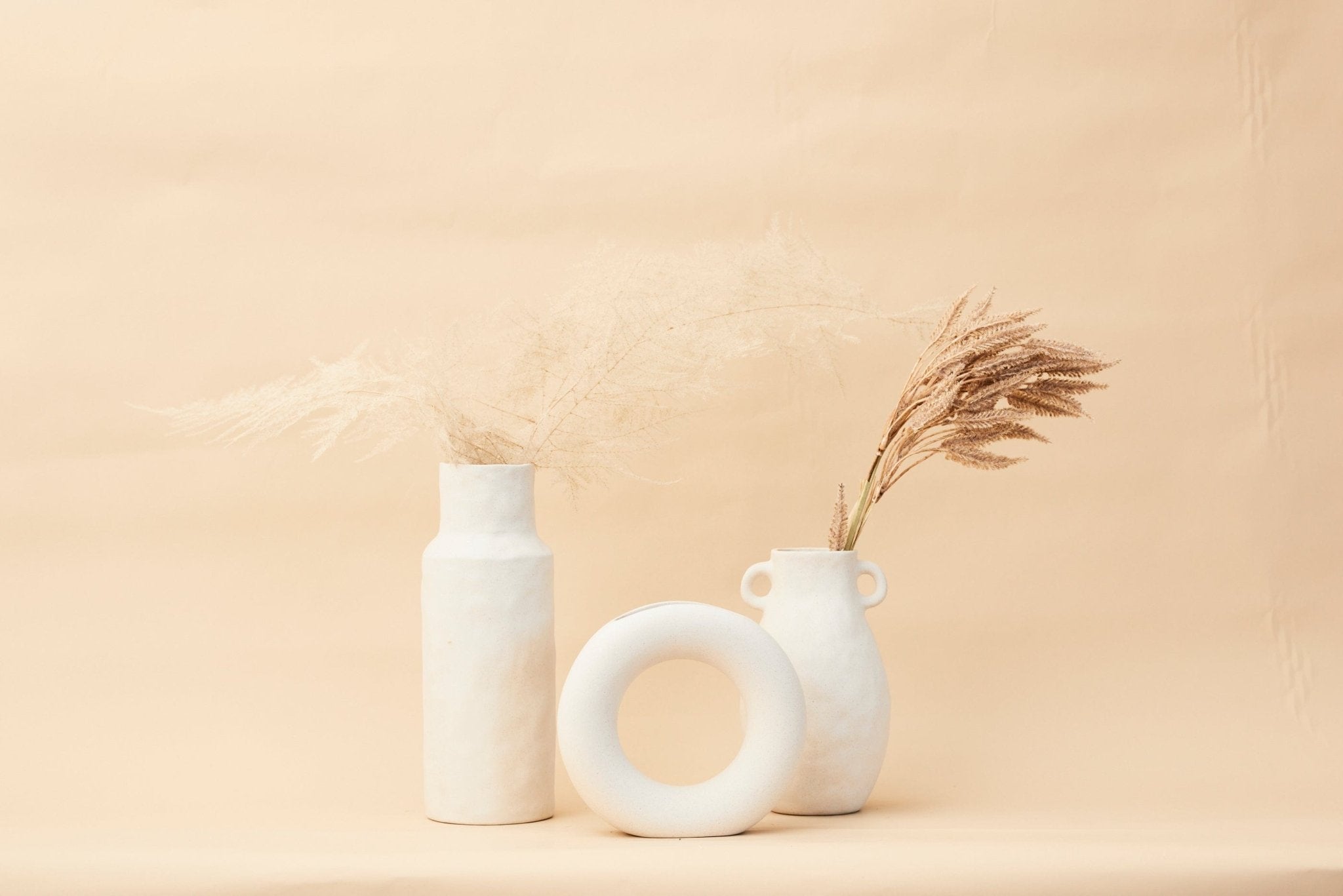 Magnolia - Organic White Sand Vase | Kitchen & Homeware Australia | Pullen and Co