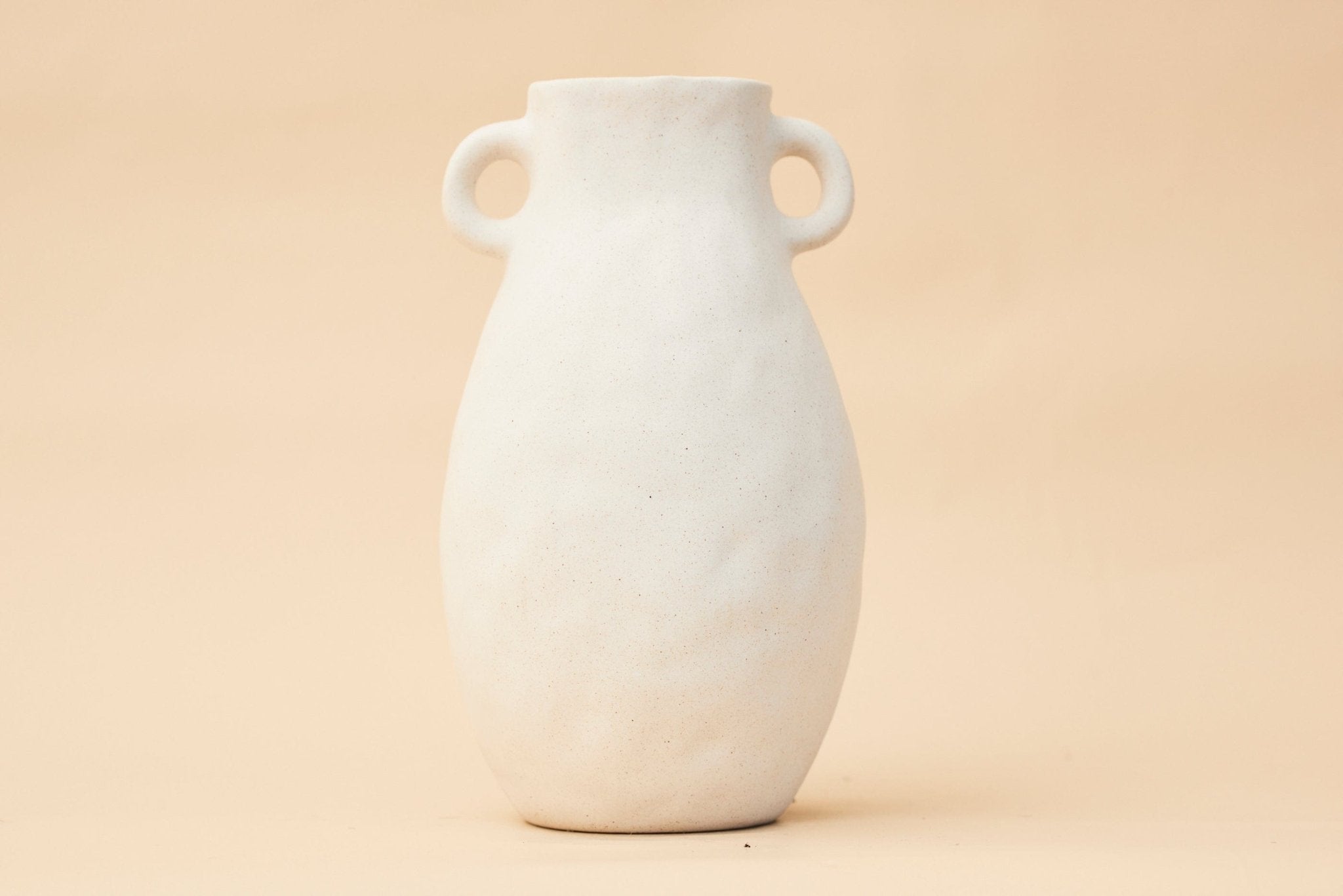 Magnolia - Organic White Sand Vase | Kitchen & Homeware Australia | Pullen and Co