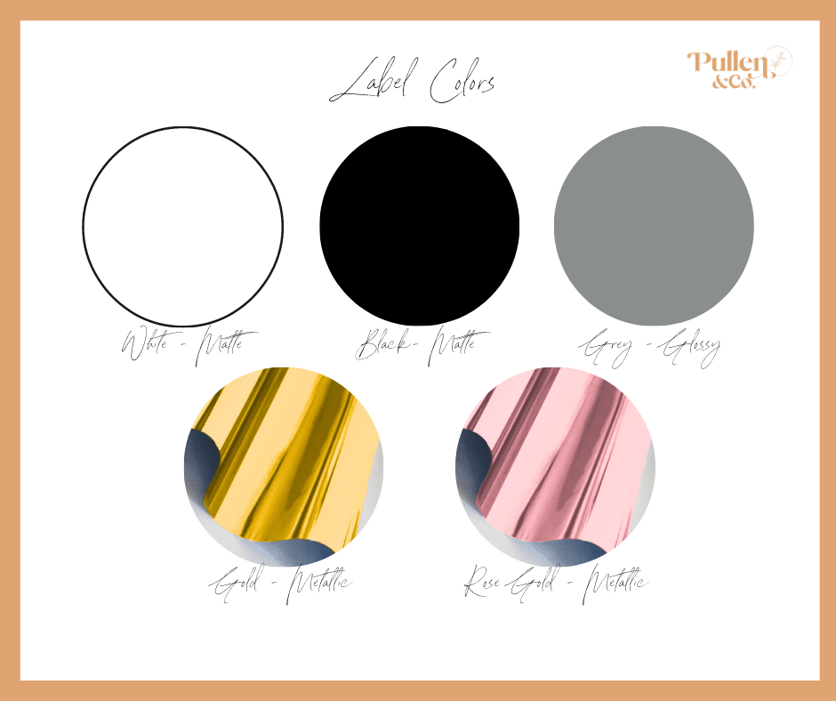 Oil Bottle Labels (Medium Size) | Kitchen & Homeware Australia | Pullen and Co