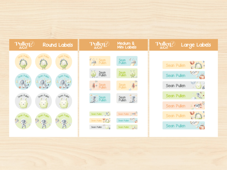 Pullen and Co Personalised Kids Sticker Labels (7506882035883)