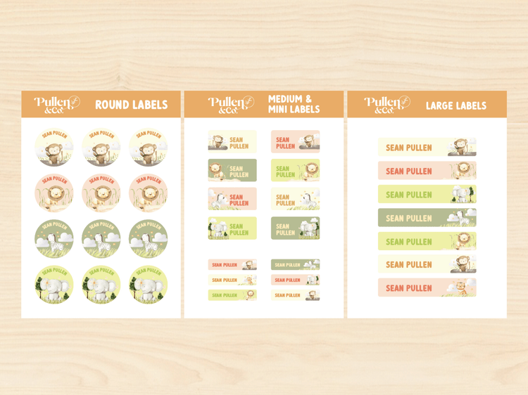 Pullen and Co Personalised Kids Sticker Labels (7506882035883)