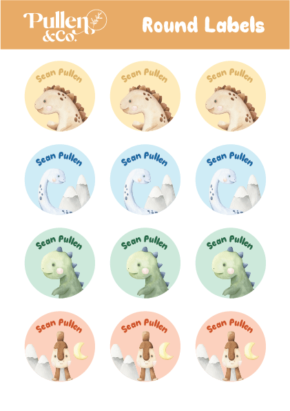 Pullen and Co Personalised Kids Sticker Labels (7506882035883)