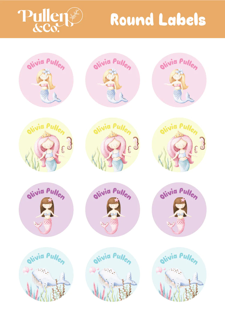 Pullen and Co Personalised Kids Sticker Labels (7506882035883)