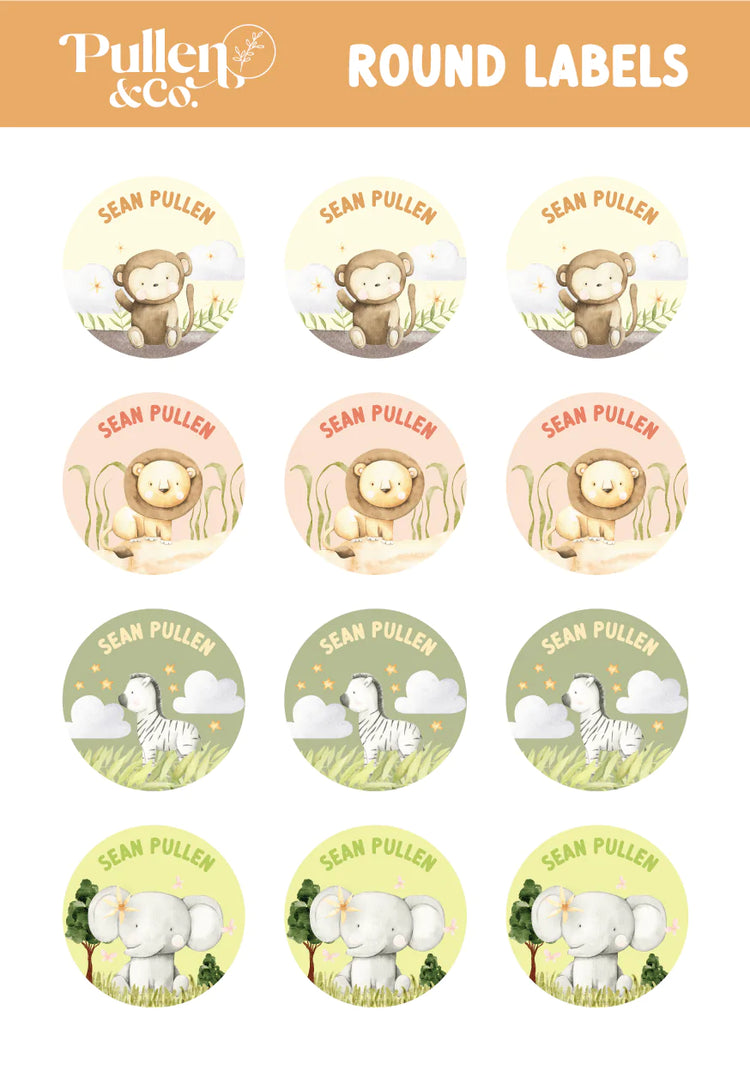 Pullen and Co Personalised Kids Sticker Labels (7506882035883)