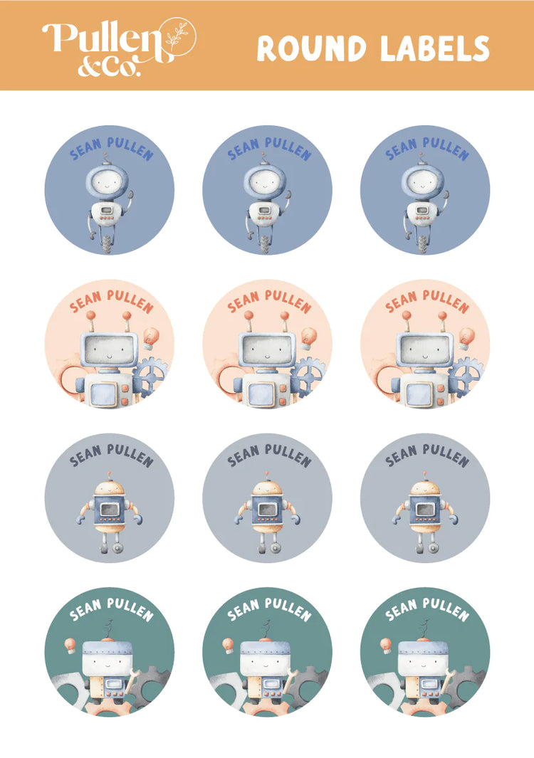 Pullen and Co Personalised Kids Sticker Labels (7506882035883)