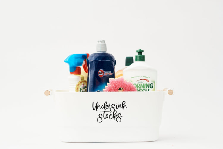 Pullen and Co Plastic and Bamboo Storage Basket (FREE LABELS) (6727170687147)