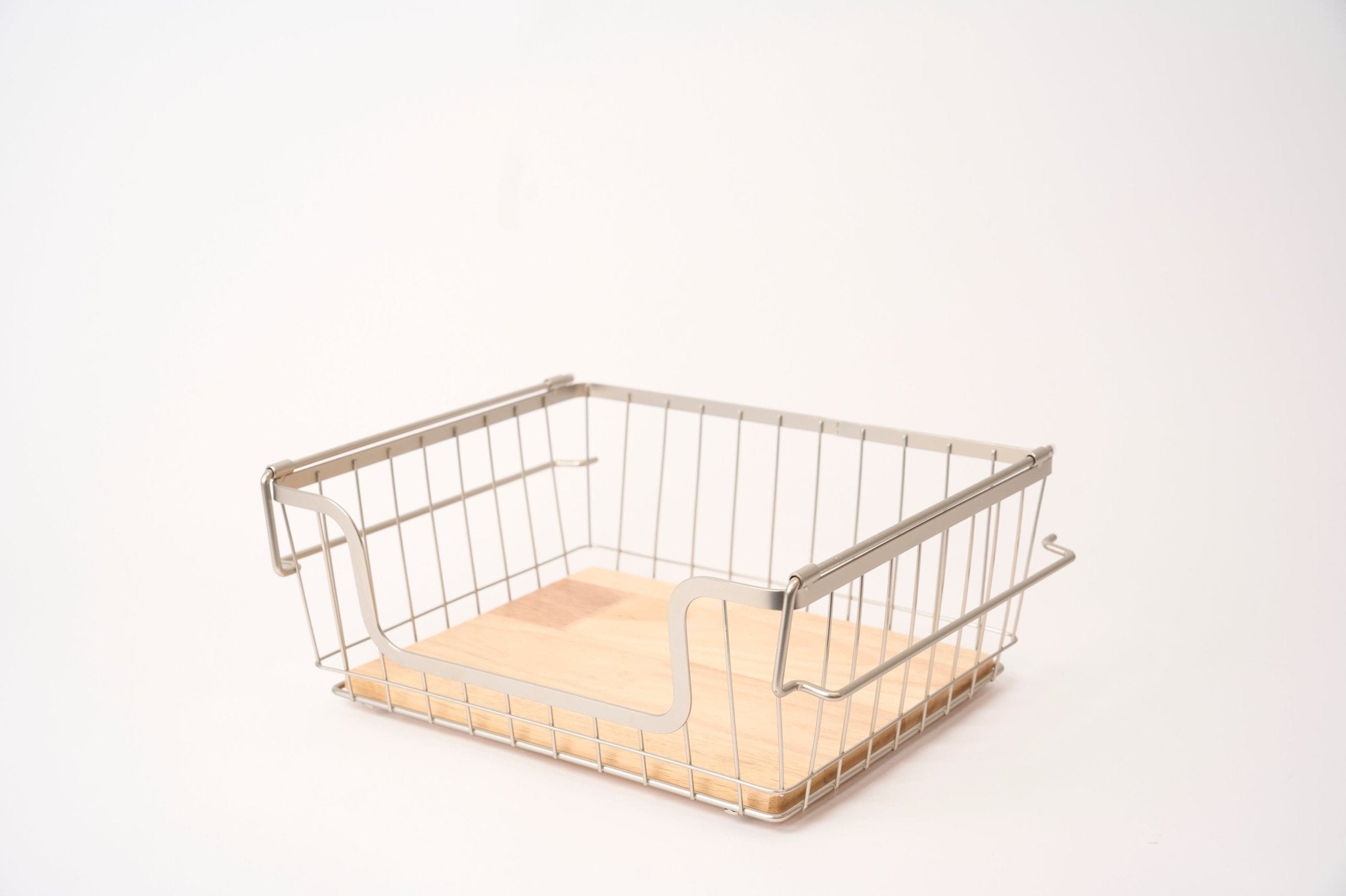Stackable Hanging Metal Basket Brushed Nickel | Kitchen & Homeware Australia | Pullen and Co
