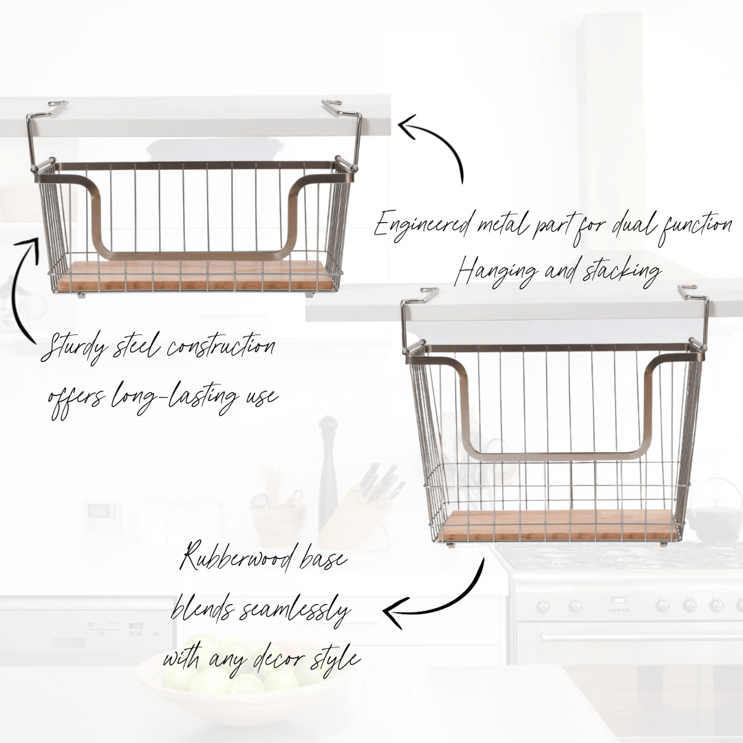 Pullen and Co Stackable hanging metal wire basket (7521532838059)