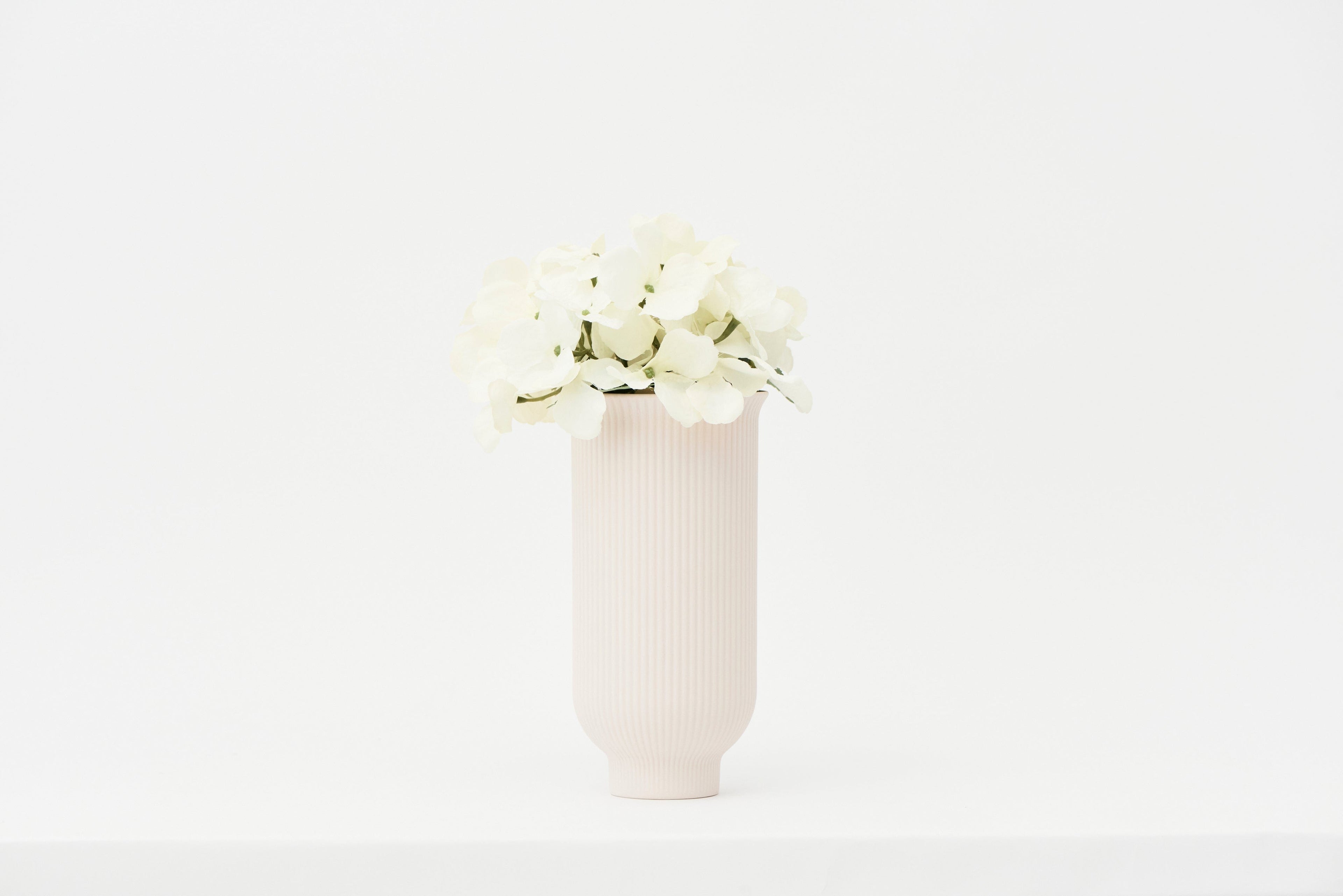 Pullen and Co Home Decor Hayley - Ribbed Blush Vase (7641530138795)