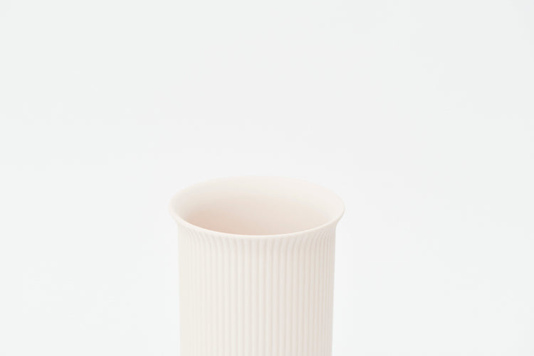 Pullen and Co Home Decor Hayley - Ribbed Blush Vase (7641530138795)