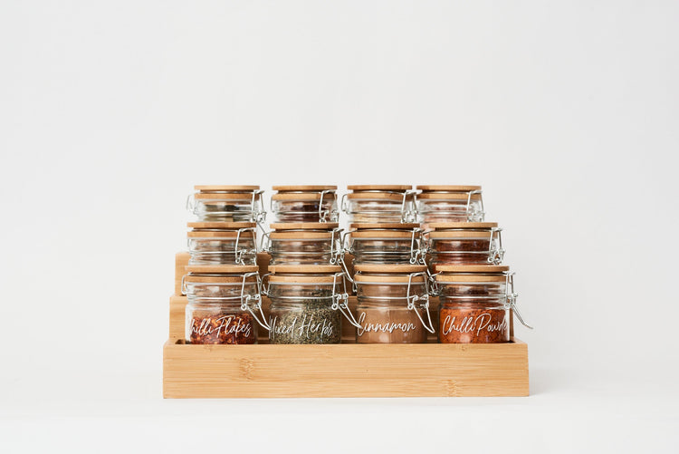 Pullen and Co 12-Piece Spice Clip Jar Set (FREE LABELS) (6626407645355)