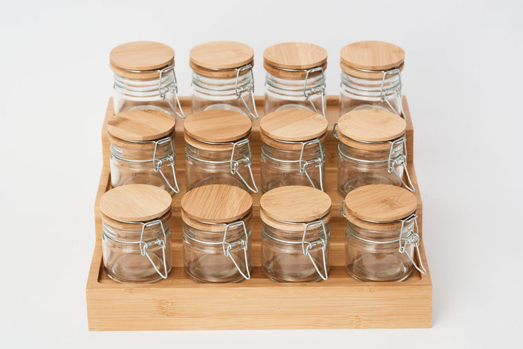 Pullen and Co 12-Piece Spice Clip Jar Set (FREE LABELS) (6626407645355)