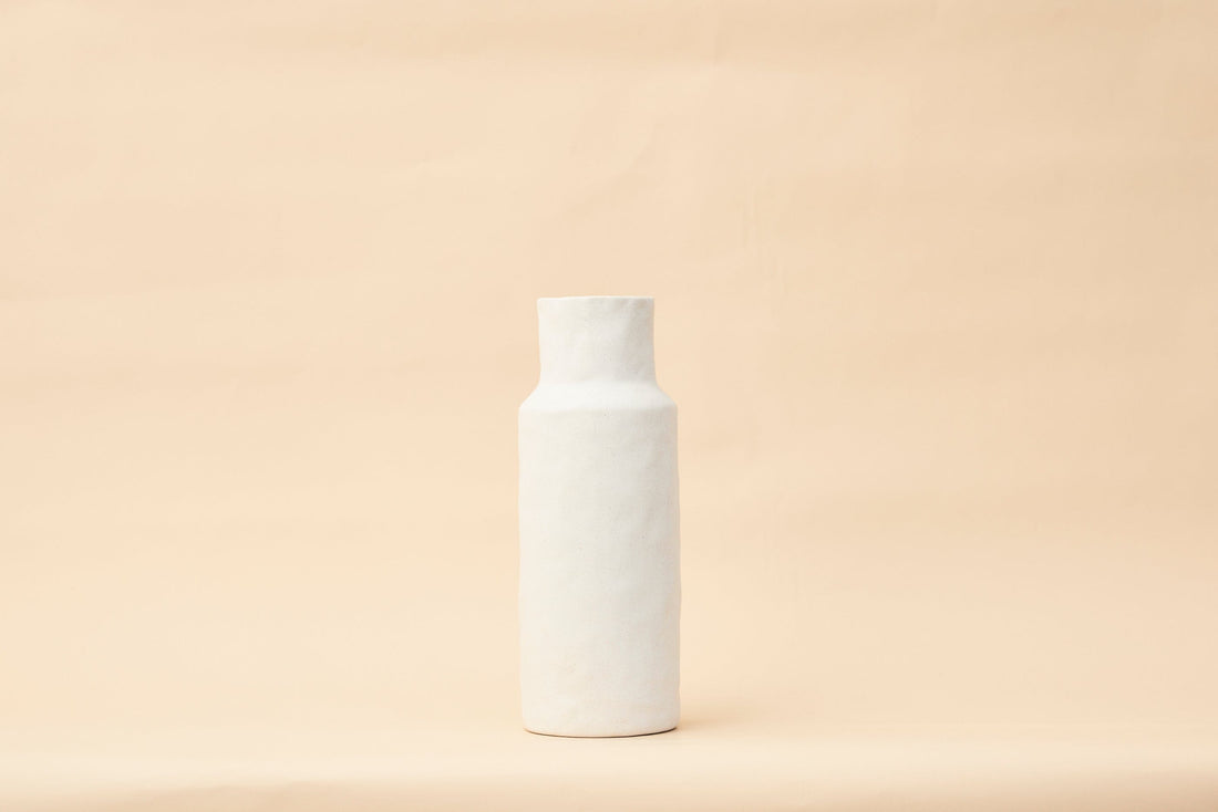 Pullen and Co Diane - Smooth White Sand Vase (6743430037675)