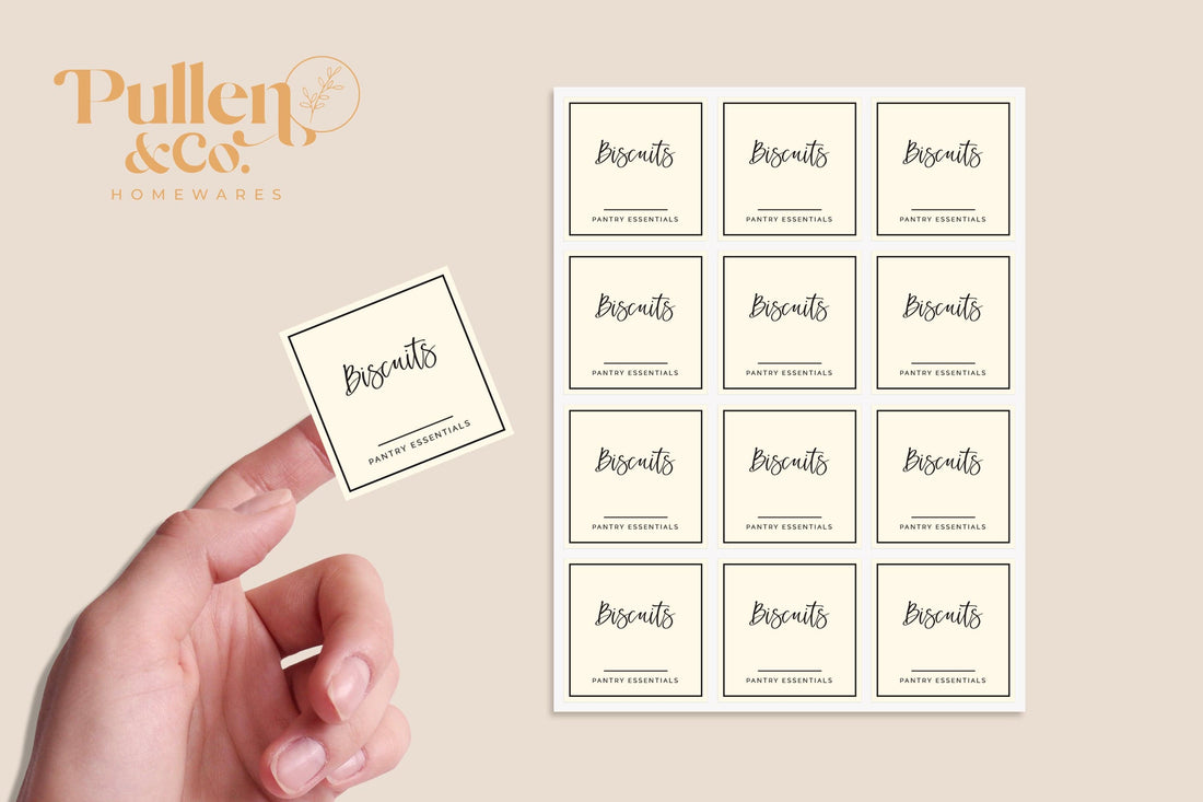Pullen and Co Food &amp; Beverage Labels Square Sticker Labels (7357432037547)