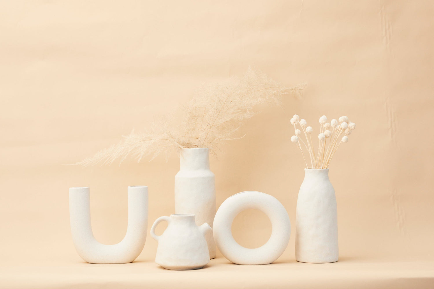 Pullen and Co Jacinda - Organic White Sand Vase (6743426007211)