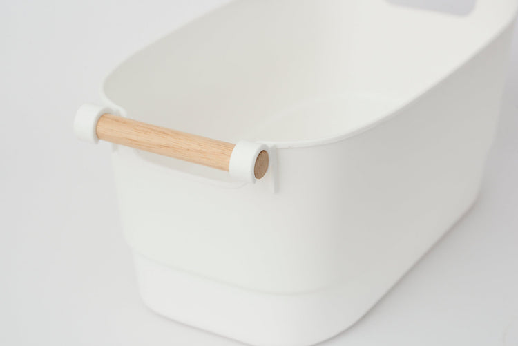 Pullen and Co Plastic and Bamboo Storage Basket (FREE LABELS) (6727170687147)