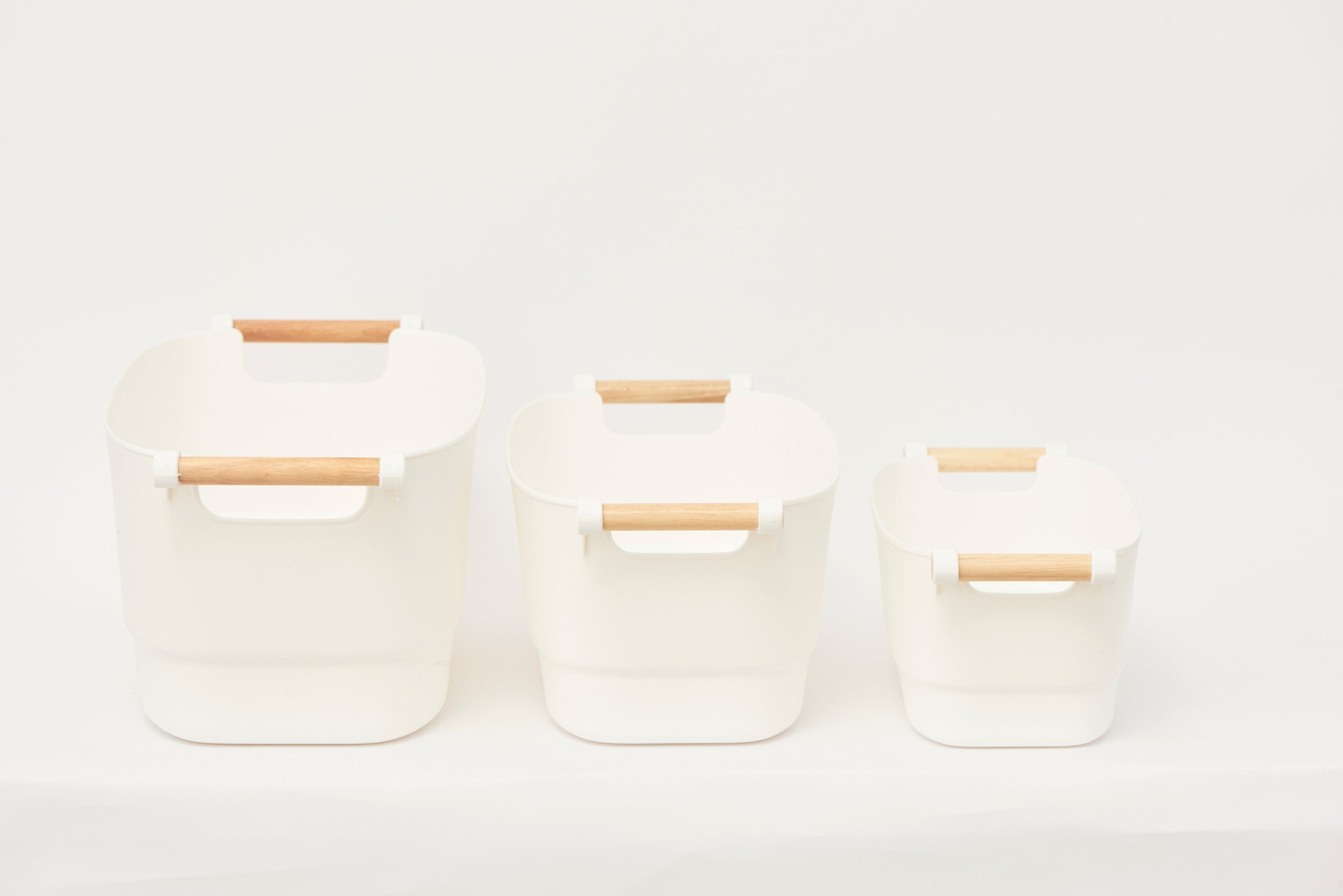 Pullen and Co Plastic and Bamboo Storage Basket (FREE LABELS) (6727170687147)