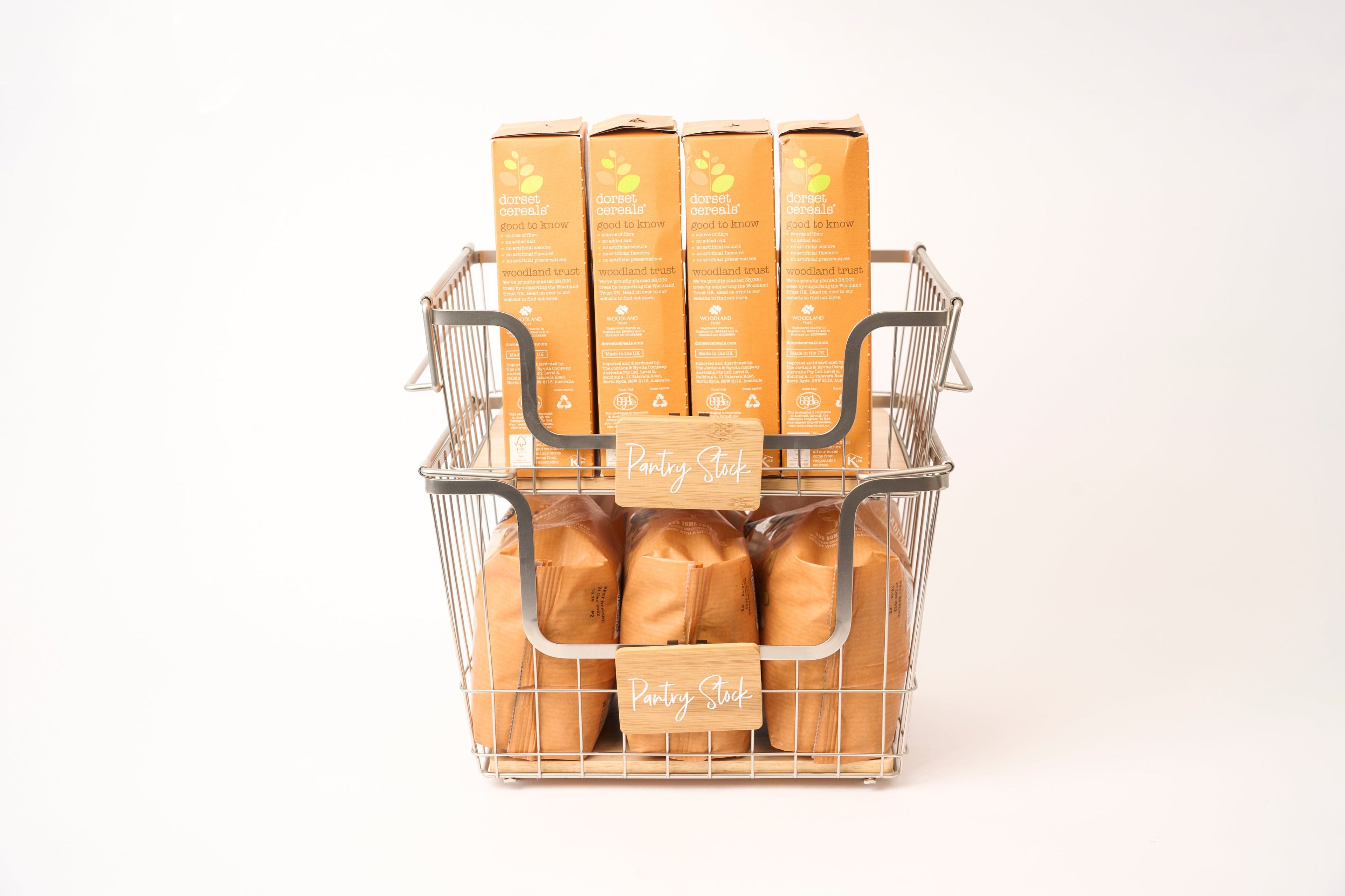 Pullen and Co Stackable Hanging Metal Basket Brushed Nickel (7521532838059)