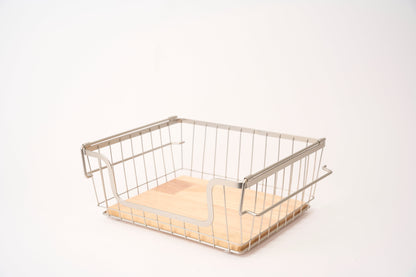 Pullen and Co Stackable Hanging Metal Basket Brushed Nickel (7521532838059)