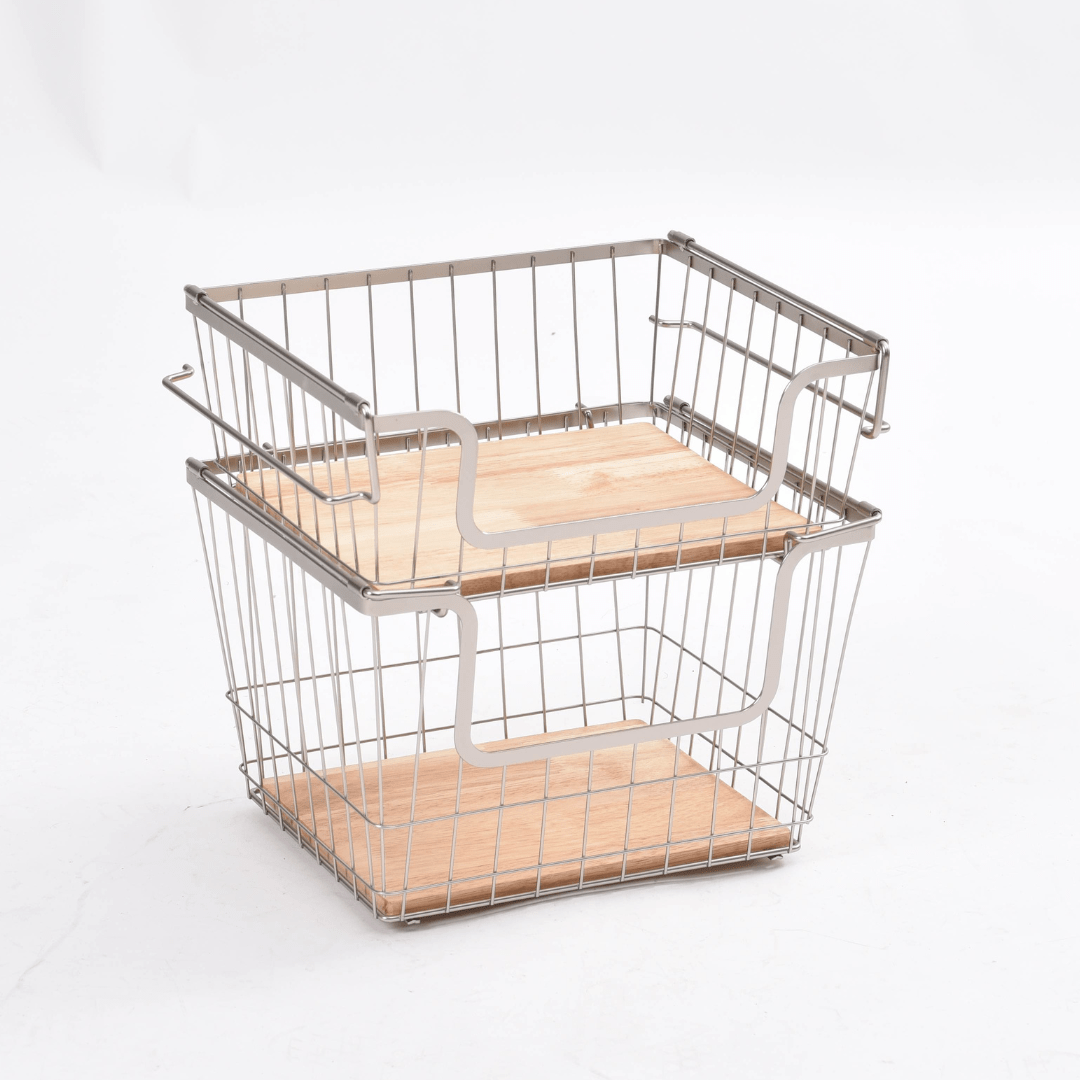 Pullen and Co Stackable hanging metal wire basket (7521532838059)