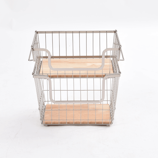 Pullen and Co Stackable hanging metal wire basket (7521532838059)