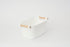 Pullen and Co White - Small Plastic and Bamboo Storage Basket (FREE LABELS) (6727170687147)